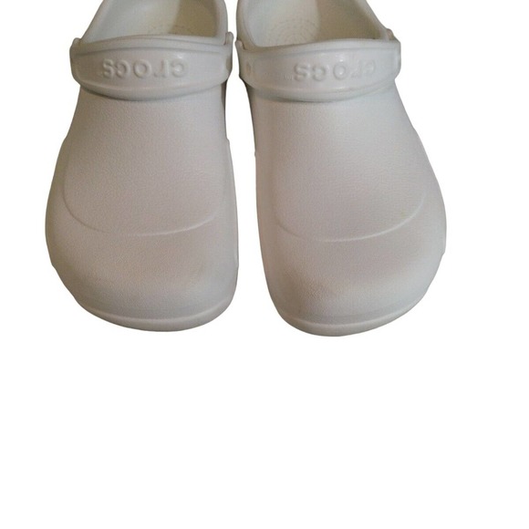 Crocs at Work Unisex Sz W 10 / M 8 Bistro Clog Slip Resistant White Work Comfort - Picture 2 of 8